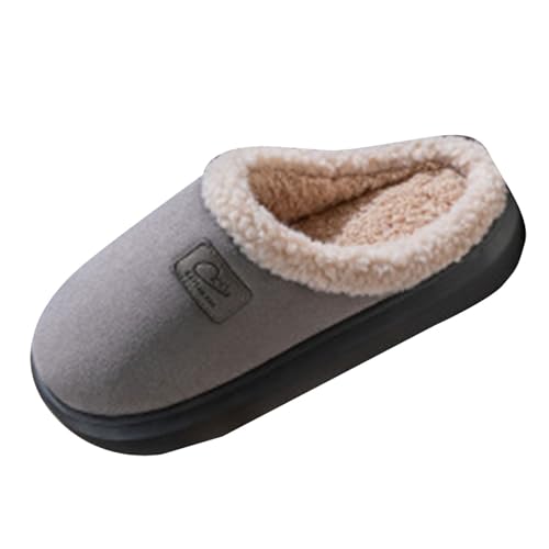 Pantoffeln Damen Winter Plüsch Hausschuhe Herren Warm Filzpantoffeln Rutschfest Slippers Flauschige Fleece Hausschlappen Weich Tragbare House Pantoffeln Innen Und Außen Zuhause Unisex Hausschuhe von Komiseup