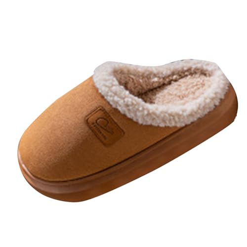 Pantoffeln Damen Winter Plüsch Hausschuhe Herren Warm Filzpantoffeln Rutschfest Slippers Flauschige Fleece Hausschlappen Weich Tragbare House Pantoffeln Innen Und Außen Zuhause Unisex Hausschuhe von Komiseup
