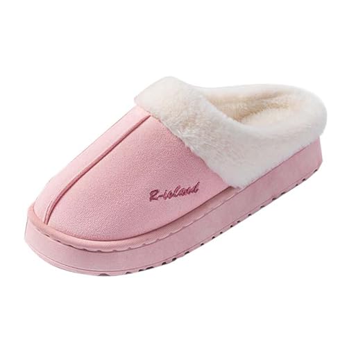 Pantoffeln Damen Winter Plüsch Hausschuhe Herren Warm Filzpantoffeln Rutschfest Slippers Flauschige Fleece Hausschlappen Weich Tragbare House Pantoffeln Innen Und Außen Zuhause Unisex Hausschuhe von Komiseup