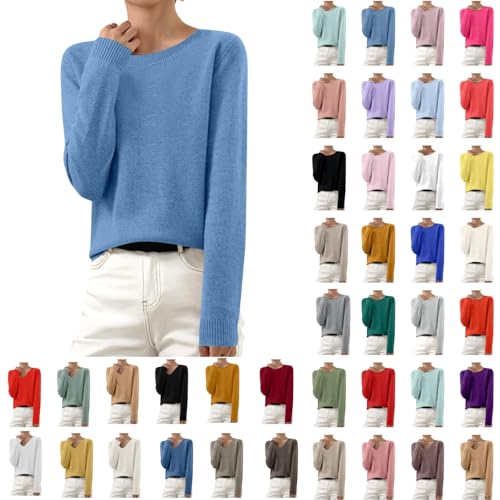 Pullover Damen Dünne Merino Shirt Leichte Strickpullover V-Ausschnitt Langarm Winterpulli Warm Gefütterte Winterpullover Basic Plüsch Langarmshirt Herbst Winter Sweaters Lässig Strick Wollpullover Pullover Damen Dünne Merino Shirt Leichte Strickpullover V-Ausschnitt Langarm Winterpulli Warm Gefütterte Winterpullover Basic Plüsch Langarmshirt Herbst Winter Sweaters Lässig Strick Wollpullover von Komiseup