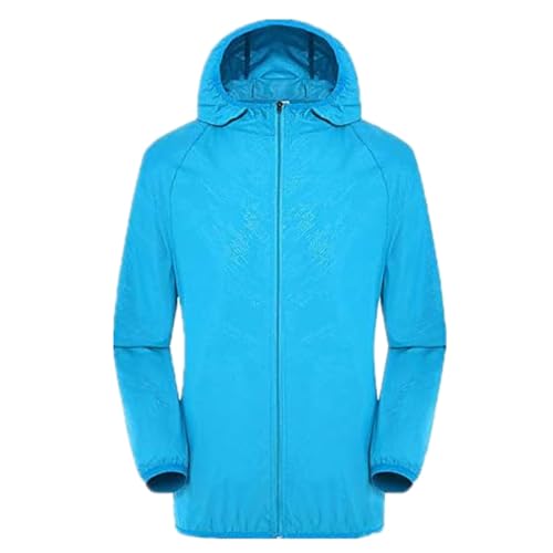 Regenjacke Damen Herren Regenparka Leicht Faltbar Regenmantel mit Kapuze Dünne Sommerjacke Windbreaker Wasserdicht Atmungsaktiv Regenjacken Übergangsjacke Große Größen Sport Winddicht Outdoorjacke von Komiseup