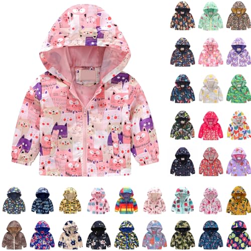 Regenjacke Jungen Wasserdicht Atmungsaktiv Regenmantel Outdoor Dünne Softshelljacke Kinder Leichte Übergangsjacke Reißverschluss Windbreaker mit Kapuze und Taschen Teenager Mädchen Regencape Jacke von Komiseup