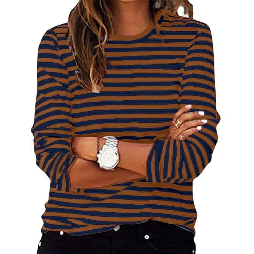 Ringelshirt Damen Sommer Gestreiftes Shirt Basic Rundhals Tshirt Sportlich Langarmshirt Teenager Mädchen Longshirt Baumwolle Bluse Tops Gestreift Karneval Kostüm Fasching Kostüme Matrosen Kostüm Ringelshirt Damen Sommer Gestreiftes Shirt Basic Rundhals Tshirt Sportlich Langarmshirt Teenager Mädchen Longshirt Baumwolle Bluse Tops Gestreift Karneval Kostüm Fasching Kostüme Matrosen Kostüm von Komiseup