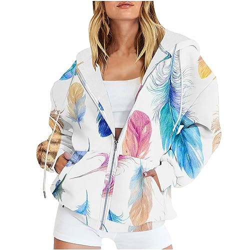 Sweatjacke Damen, Sweatjacke Damen mit Kapuze, Kapuzenjacke Damen, Sweatshirt Jacke Damen, Sweatshirtjacke Damen mit Kapuze, Hoodie Jacke Damen, Sweatshirts für Damen, Pullover Damen, College Jacke von Komiseup