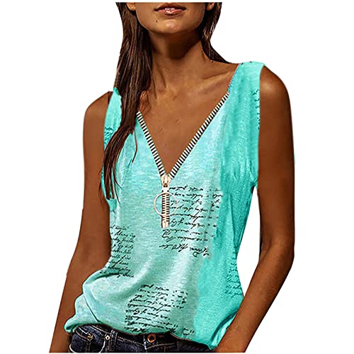 Tank Top Damen Sommer Locker Sexy Ärmellos Shirt Crop Tops Teenager Mädchen Mode Pailletten-Rundhalsausschnitt Bluse Mode Camisole Tank Tops von Komiseup