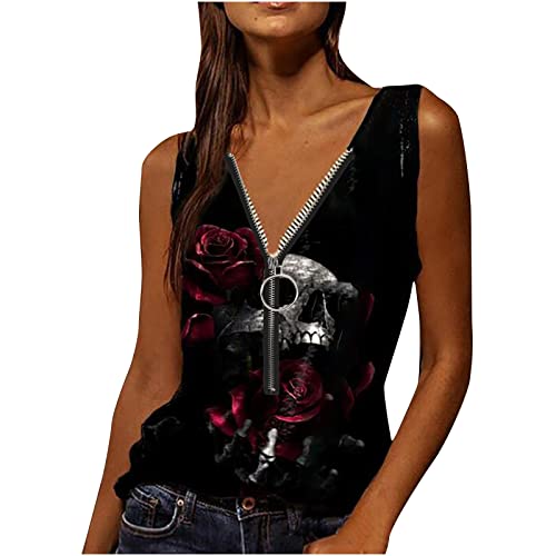 Tank Top Damen Sommer Locker Sexy Ärmellos Shirt Crop Tops Teenager Mädchen Mode Pailletten-Rundhalsausschnitt Bluse Mode Camisole Tank Tops von Komiseup