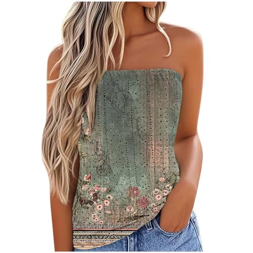 Tank Tops Damen Schulterfrei Crop Tops Ärmellos Rückenfrei Bandeau Top Sexy Hollow Out Sommertops Leicht Luftig Oberteile Ausgehöhlt Tanktops Locker Sommershirt Vest Alltags Basic Tees Unterhemd Tank Tops Damen Schulterfrei Crop Tops Ärmellos Rückenfrei Bandeau Top Sexy Hollow Out Sommertops Leicht Luftig Oberteile Ausgehöhlt Tanktops Locker Sommershirt Vest Alltags Basic Tees Unterhemd von Komiseup