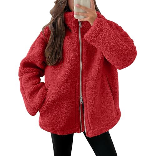 Teddyjacke Damen Winter Teddyfleece Jacke Doppelschieber Reißverschluss Winterjacke Thermal Teddy Wintermantel Einfarbig Revers Fleecejacke Black Plüschjacke Friday Freizeit Outdoor Fleecemantel Teddyjacke Damen Winter Teddyfleece Jacke Doppelschieber Reißverschluss Winterjacke Thermal Teddy Wintermantel Einfarbig Revers Fleecejacke Black Plüschjacke Friday Freizeit Outdoor Fleecemantel von Komiseup