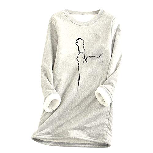 Thermo Pullover Damen Fleece Warm Sweatshirt ohne Kapuze Plüsch Oberteil Shirts Casual Locker Unterhemd Einfarbig Rundhals Langarmshirt Herbst Winter Baumwolle Longpullover Weich Bequem Outwear Thermo Pullover Damen Fleece Warm Sweatshirt ohne Kapuze Plüsch Oberteil Shirts Casual Locker Unterhemd Einfarbig Rundhals Langarmshirt Herbst Winter Baumwolle Longpullover Weich Bequem Outwear von Komiseup