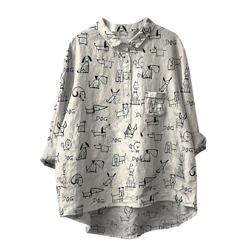 Tshirt Damen Oversized Pullover Baumwolle Leinenbluse Elegant Langarm Hemd Musselin Leinenhemd Große Größen Einfarbig Bluse Tops Locker Kurzarm Longbluse Button Down Longshirt Lässige Sommershirts Tshirt Damen Oversized Pullover Baumwolle Leinenbluse Elegant Langarm Hemd Musselin Leinenhemd Große Größen Einfarbig Bluse Tops Locker Kurzarm Longbluse Button Down Longshirt Lässige Sommershirts von Komiseup
