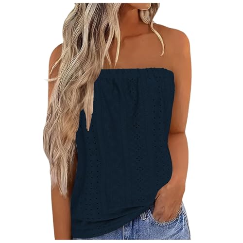 Tshirt Damen Sommer Bandeau Top Trägerloses Schulterfreies Oberteile Y2k Aesthetic Clothes Crop Tops Rückenfreie Outfit Streetwear Elegant Einfarbig Röhrentop Blumendruck Longshirt für Strand Urlaub Tshirt Damen Sommer Bandeau Top Trägerloses Schulterfreies Oberteile Y2k Aesthetic Clothes Crop Tops Rückenfreie Outfit Streetwear Elegant Einfarbig Röhrentop Blumendruck Longshirt für Strand Urlaub von Komiseup