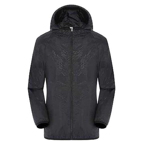 Übergangsjacke Herren, Softshelljacke für Damen, Sweatjacke Damen Wasserdicht Atmungsaktiv Regenjacke Elegant Einfarbig Windbreaker Outdoor Leichte Trenchcoat Übergröße Regencape Lang Übergangsjacke von Komiseup