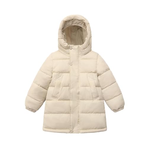 Winterjacke Kinder Verdickte Warm Daunenjacke für Mädchen und Jungen Winter Lang Kapuzenjacke mit Taschen Dicke Gefüttert Baumwolljacke Oversize Leichte Full-Zip Pufferjacke mit Kapuze 2-13 Jahre von Komiseup