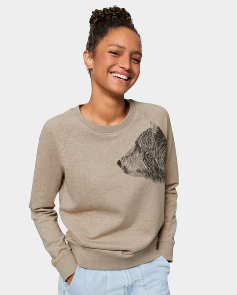 Kommabei Damen Pullover Sand Bär von Kommabei