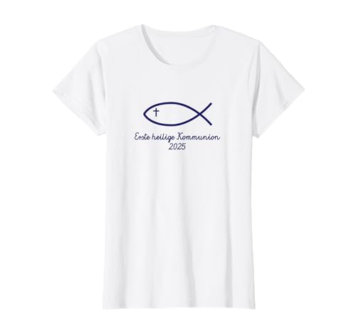 Erste Heilige Kommunion 2025 Kommunionsoutfit Mädchen Kirche T-Shirt Erste Heilige Kommunion 2025 Kommunionsoutfit Mädchen Kirche T-Shirt von Kommunion Geschenk Junge Kommunionsgeschenke 2025