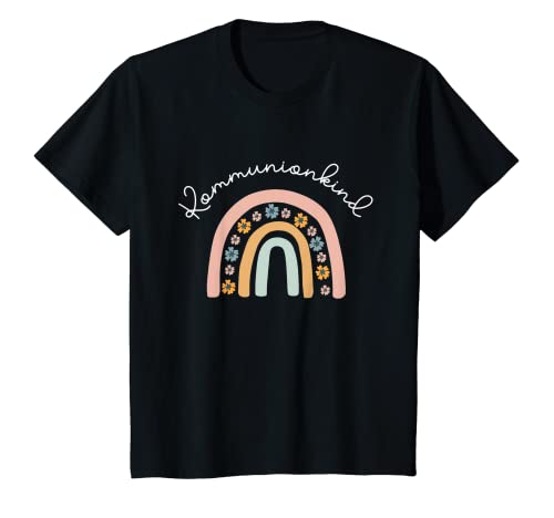 Kinder Kommunionkind Regenbogen Kommunion Symbole Kommunionkinder T-Shirt Kinder Kommunionkind Regenbogen Kommunion Symbole Kommunionkinder T-Shirt von Kommunion Geschenke Für Mädchen Geschenkideen