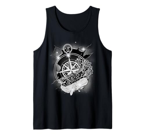 maritim Fisch Fische Wal Walfisch Kompass Kinder Windrose Tank Top maritim Fisch Fische Wal Walfisch Kompass Kinder Windrose Tank Top von Kompass Richtung Windrose