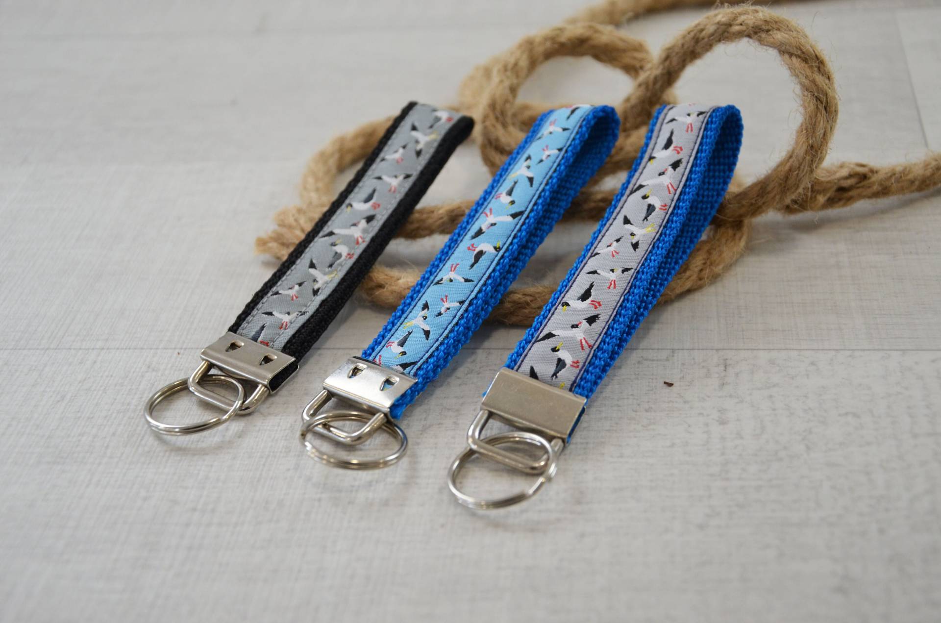 Schlüsselband Mit Möwen Motiv, Maritim, Meer Schlüsselband Mit Möwen Motiv, Maritim, Meer von Kompass98