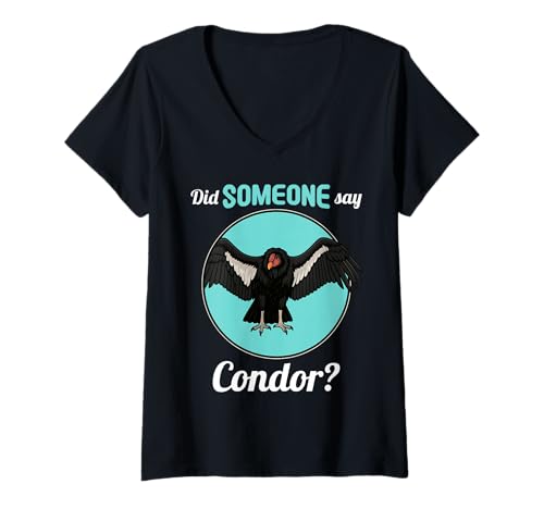 Damen Kondore Kondor T-Shirt mit V-Ausschnitt Damen Kondore Kondor T-Shirt mit V-Ausschnitt von Kondore Kondor Tier Shop