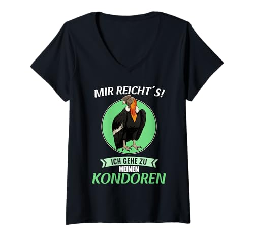Damen Kondore Kondor T-Shirt mit V-Ausschnitt Damen Kondore Kondor T-Shirt mit V-Ausschnitt von Kondore Kondor Tier Shop