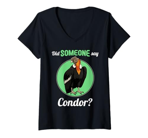 Damen Kondore Kondor T-Shirt mit V-Ausschnitt Damen Kondore Kondor T-Shirt mit V-Ausschnitt von Kondore Kondor Tier Shop
