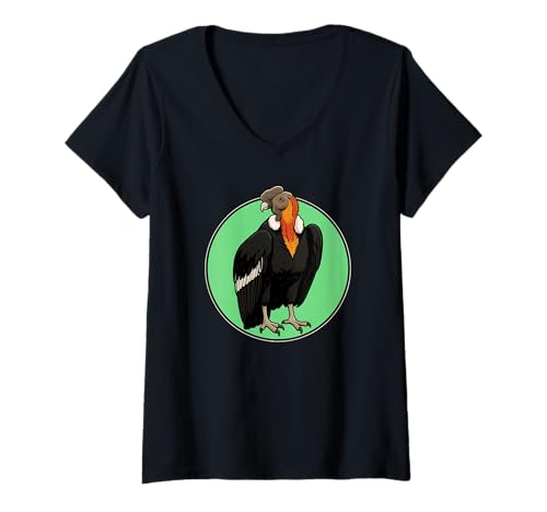 Damen Kondore Kondor T-Shirt mit V-Ausschnitt Damen Kondore Kondor T-Shirt mit V-Ausschnitt von Kondore Kondor Tier Shop