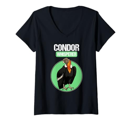 Damen Kondore Kondor T-Shirt mit V-Ausschnitt Damen Kondore Kondor T-Shirt mit V-Ausschnitt von Kondore Kondor Tier Shop