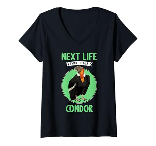 Damen Kondore Kondor T-Shirt mit V-Ausschnitt Damen Kondore Kondor T-Shirt mit V-Ausschnitt von Kondore Kondor Tier Shop