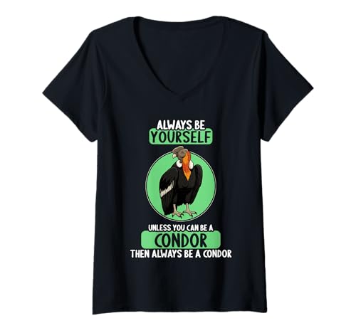 Damen Kondore Kondor T-Shirt mit V-Ausschnitt Damen Kondore Kondor T-Shirt mit V-Ausschnitt von Kondore Kondor Tier Shop