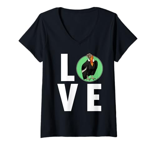 Damen Kondore Kondor T-Shirt mit V-Ausschnitt Damen Kondore Kondor T-Shirt mit V-Ausschnitt von Kondore Kondor Tier Shop