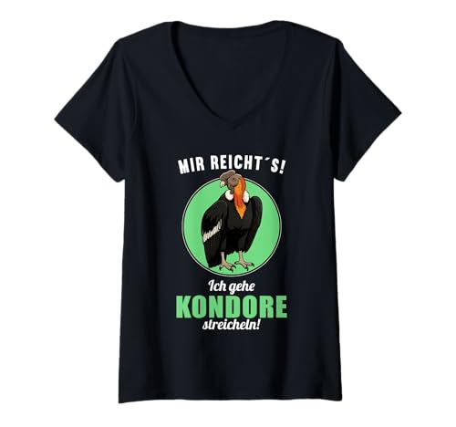 Damen Kondore Kondor T-Shirt mit V-Ausschnitt Damen Kondore Kondor T-Shirt mit V-Ausschnitt von Kondore Kondor Tier Shop