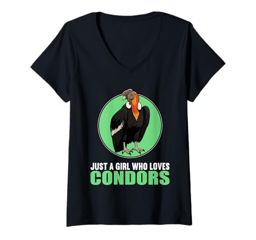 Damen Kondore Kondor T-Shirt mit V-Ausschnitt Damen Kondore Kondor T-Shirt mit V-Ausschnitt von Kondore Kondor Tier Shop
