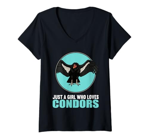 Damen Kondore Kondor T-Shirt mit V-Ausschnitt Damen Kondore Kondor T-Shirt mit V-Ausschnitt von Kondore Kondor Tier Shop