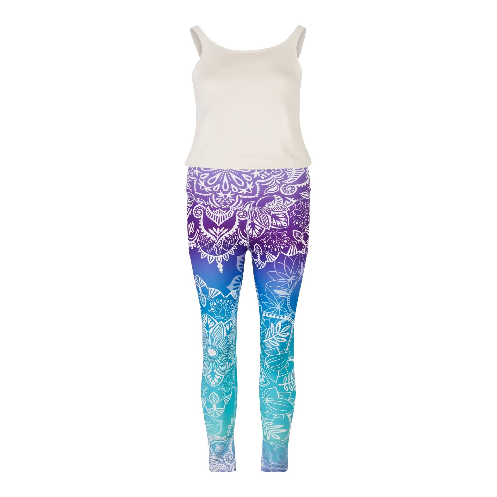 Jumpsuit Active Aqua Circle mit Cream Bio Jersey von Konekto