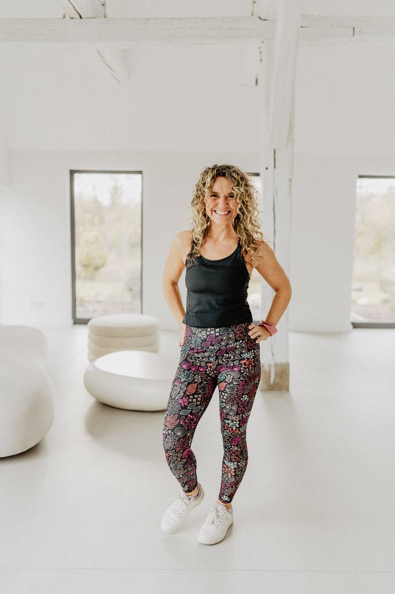 Jumpsuit Motion Leaves Pink von Konekto