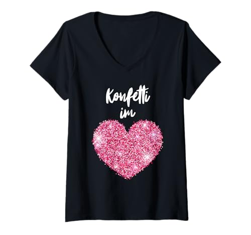 Damen Konfetti im Herzen - Kölle Alaaf rot weiß Karneval Fashing T-Shirt mit V-Ausschnitt Damen Konfetti im Herzen - Kölle Alaaf rot weiß Karneval Fashing T-Shirt mit V-Ausschnitt von Konfetti im Herzen - Kölle Karneval Fashing 2025