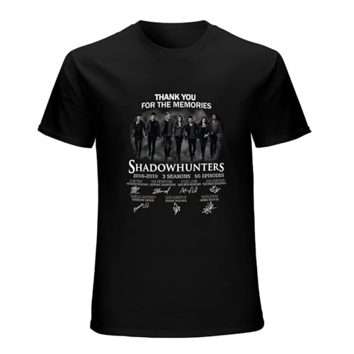 Thank You for The Memories Shadowhunters All cast Signed 3 Seasons 55 Episodes Vintage Gift Men Women Girls Unisex T-Shirt Black L von KongNy