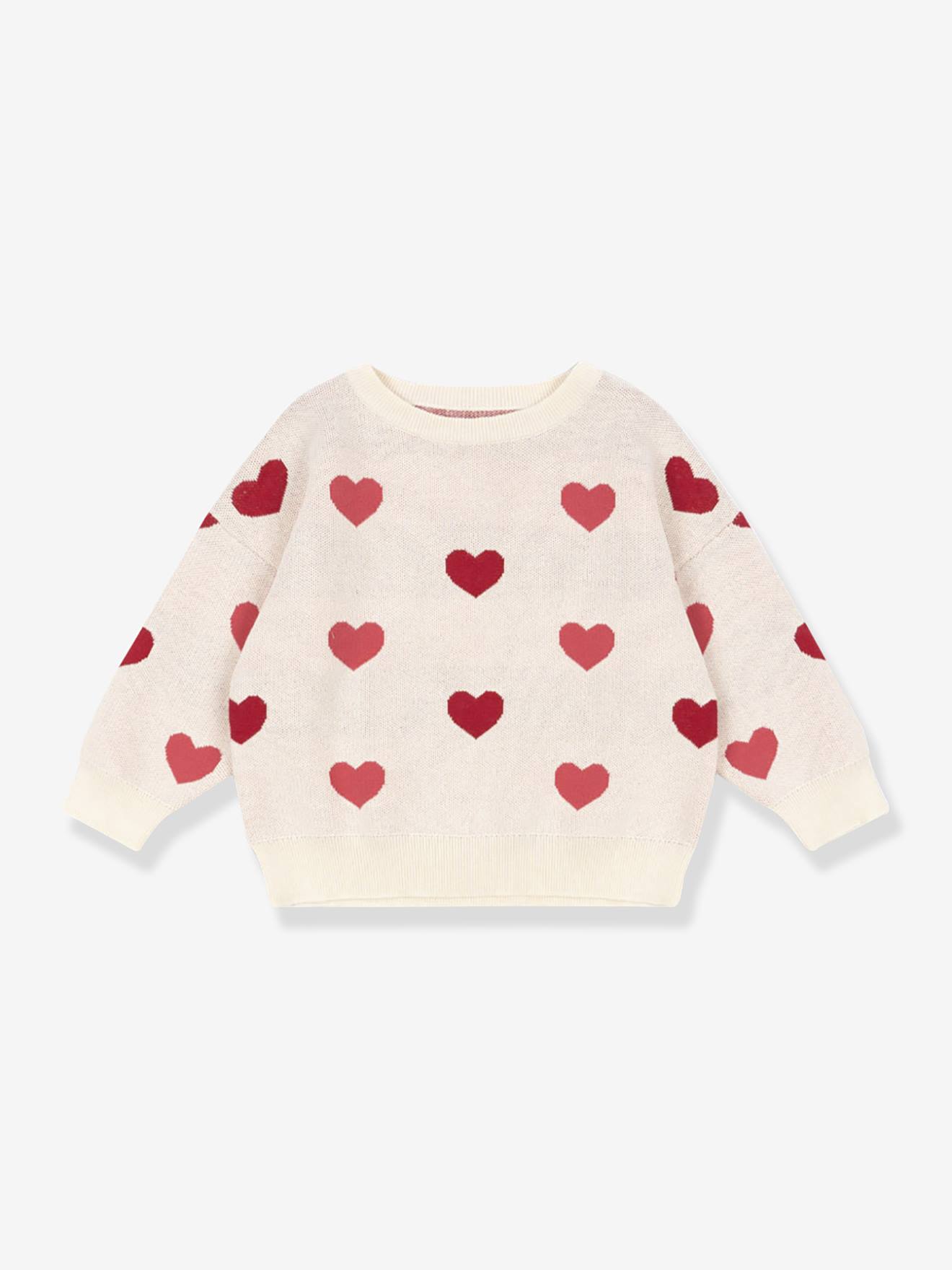 Strickpullover mit Herzmotiven für Kinder von Konges Slojd