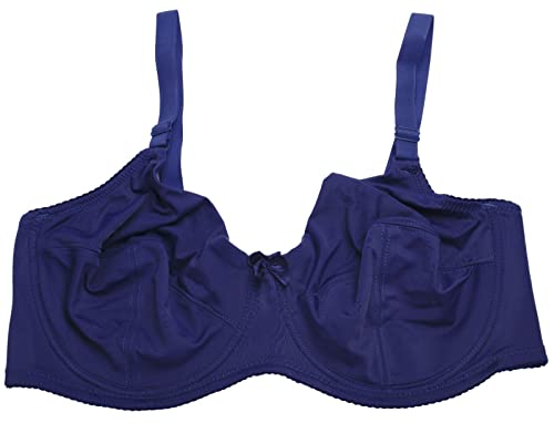Kongs BH Bustier Größe 110F Bügel-BH mit klassischem Design ungepolstertes Körbchen Unterbrustumfang 110cm Körbchengröße F (Dunkelblau) von Kongs