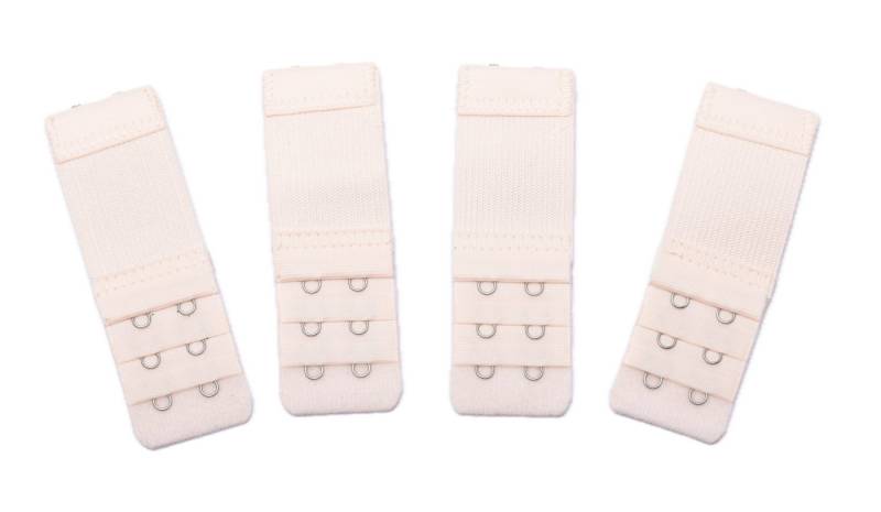 Kongs BH-Verlängerung 4xBH-Verlängerungen BH Verschluss 4er-Pack 2 Haken 3 Haken 4 Haken (Set 4 Stück), elastisch mit Gummi von Kongs