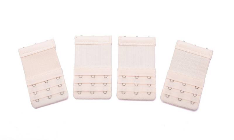 Kongs BH-Verlängerung 4xBH-Verlängerungen BH Verschluss 4er-Pack 2 Haken 3 Haken 4 Haken (Set 4 Stück), elastisch mit Gummi von Kongs