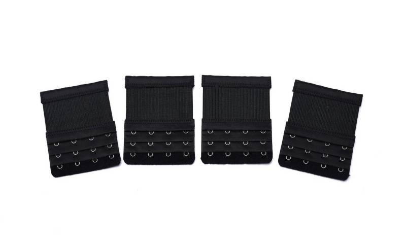 Kongs BH-Verlängerung 4xBH-Verlängerungen BH Verschluss 4er-Pack 2 Haken 3 Haken 4 Haken (Set 4 Stück), elastisch mit Gummi von Kongs