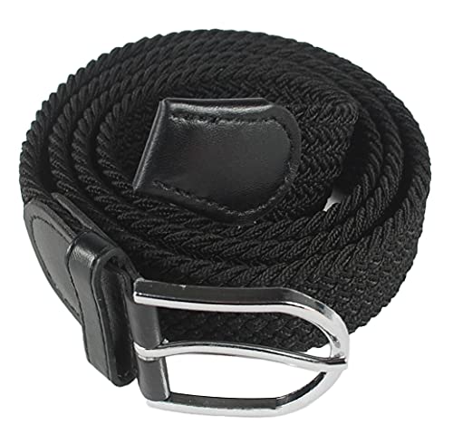 Kongs Elastischer Gürtel in schwarz Übergröße 140cm dehnbar bis 160cm Lederimitatdetails Metallschnalle (140cm dehnbar bis 160cm) von Kongs