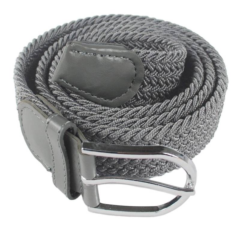 Kongs Flechtgürtel Elastischer Gürtel 105cm dehnbar bis 120 cm unisex Metallschnalle elastisch von Kongs