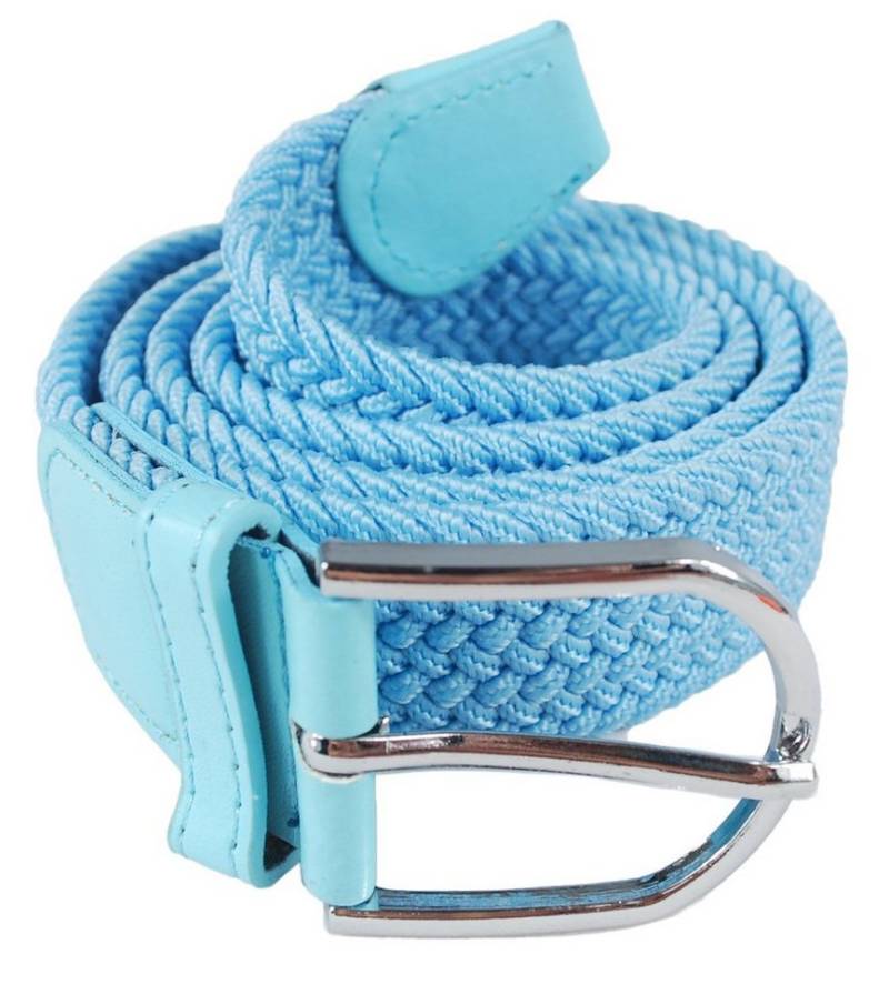 Kongs Flechtgürtel Elastischer Gürtel 120 cm dehnbar bis 140 cm unisex Metallschnalle elastisch von Kongs