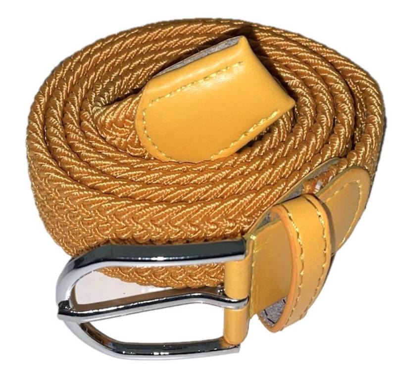 Kongs Flechtgürtel Elastischer Gürtel 120 cm dehnbar bis 140 cm unisex Metallschnalle elastisch von Kongs