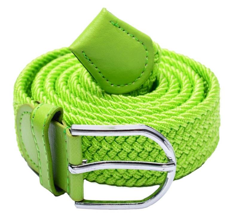 Kongs Flechtgürtel Elastischer Gürtel 120 cm dehnbar bis 140 cm unisex Metallschnalle elastisch von Kongs