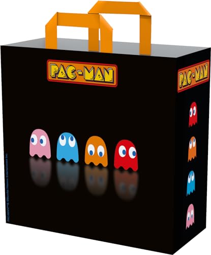 Konix Pac-Man Einkaufstasche 40 x 45 x 20 cm - Recyceltes Material - Schwarz von Konix