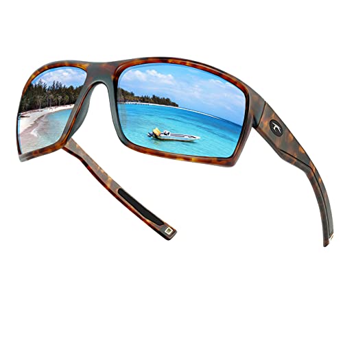 Konlley Sport Polarisierte Sonnenbrille für Männer und Frauen, Laufen, Angeln, Radfahren, Autofahren, Outdoor-Sonnenbrille, UV-Schutz, Matter Schildkrötenrahmen/eisblau verspiegelte Gläser, Lens Konlley Sport Polarisierte Sonnenbrille für Männer und Frauen, Laufen, Angeln, Radfahren, Autofahren, Outdoor-Sonnenbrille, UV-Schutz, Matter Schildkrötenrahmen/eisblau verspiegelte Gläser, Lens von Konlley