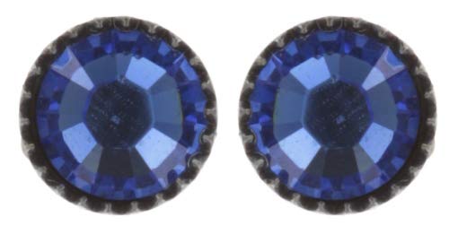 Black Jack Ohrstecker klassisch rund klein in blue sapphire von Konplott